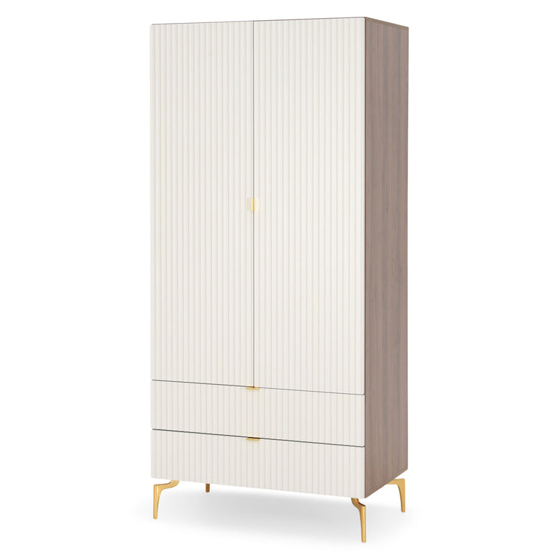 WAVE Dulap copii, 2 uși, 2 sertare