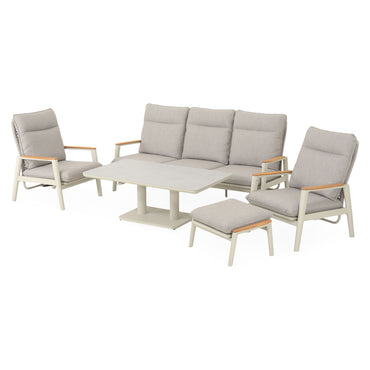 PERUGIA Set mobilier terasă/grădină, 2 fotolii, canapea, taburet și masă