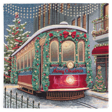 CHRISTMAS TRAM Pernă decorativă, 45x45cm