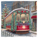 CHRISTMAS TRAM Pernă decorativă, 45x45cm