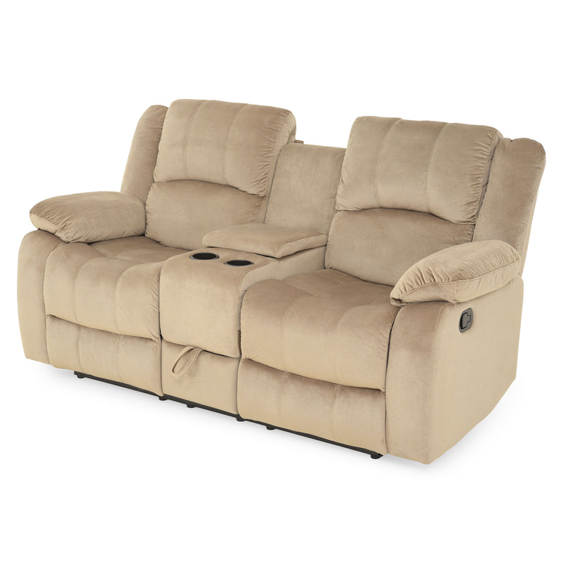 NOLE Canapea 2 reclinere manuale, consolă și sertar