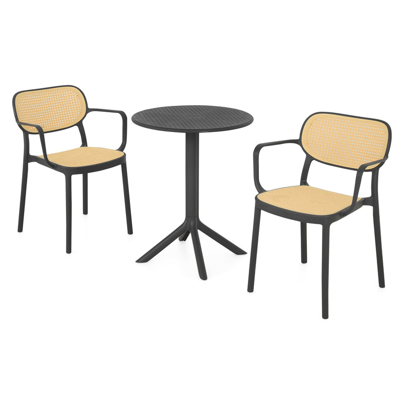 CIRCLE/ALIVIO Set mobilier terasă/grădină, 2 scaune și masă