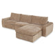 NEW JERSEY Colțar cu șezlong electric stânga/dreapta, 1 recliner electric, mecanism tetieră, USB, stofă