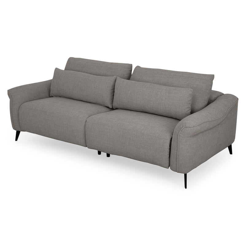 CARVER Canapea 3 locuri, 2 reclinere electrice și mecanism tetiere, stofă