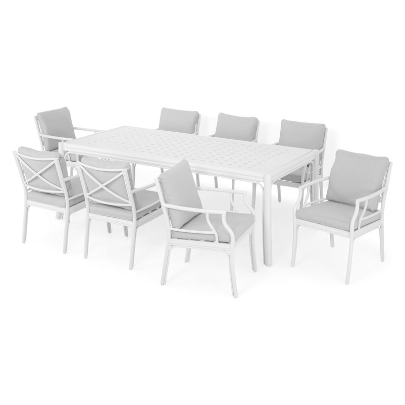 KAYLEE Set mobilier terasă/grădină, 8 scaune și masă