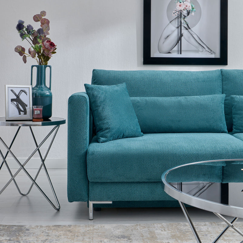 BRESCIA Canapea extensibilă, 3 locuri, stofă