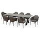 CARSON/BARI Set mobilier terasă/grădină, 8 scaune și masă extensibilă