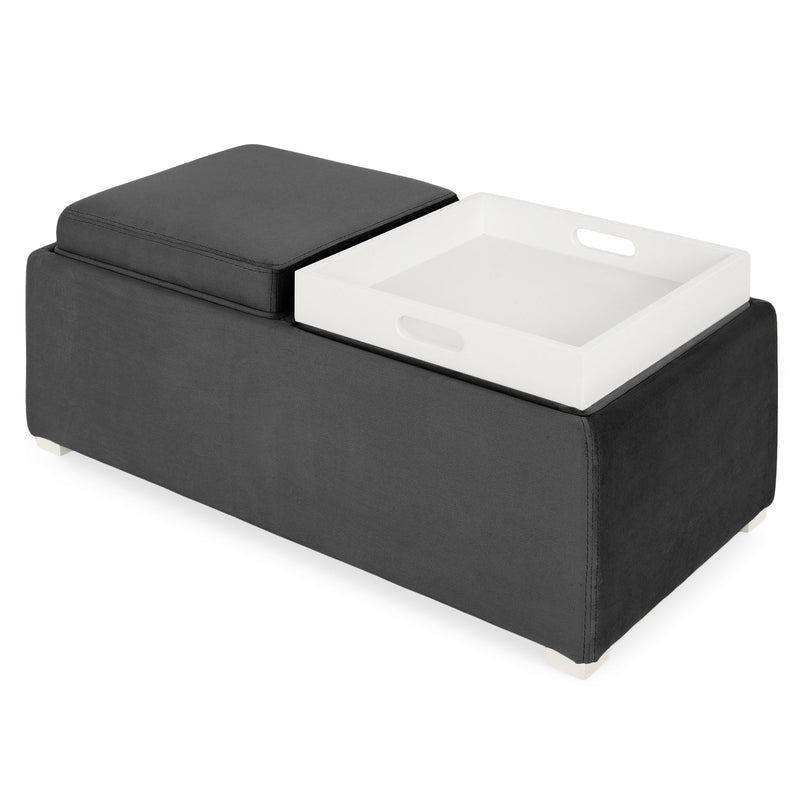 CUBIX Banchetă cu spațiu depozitare, stofă