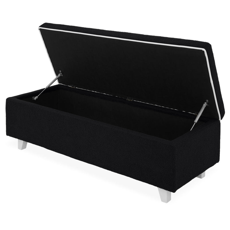 KOLLE Banchetă, ladă depozitare inclusă, stofă