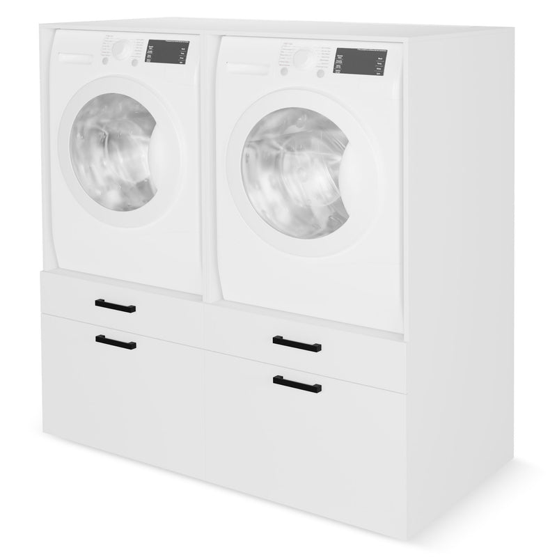 WASH&STORE Set mobilier baie, 2 dulapuri baie depozitat mașina spălat/uscător