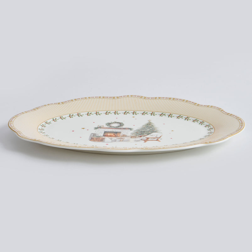 CHALET Platou servire, porțelan, L.30cm