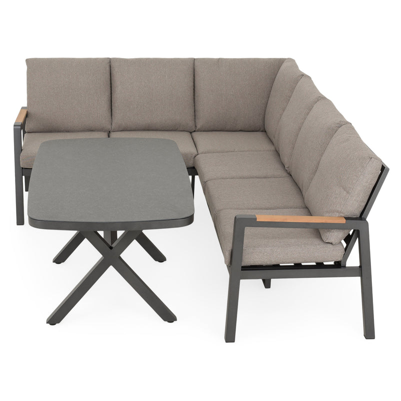 TREINTA Set mobilier terasă/grădină, colțar și masă