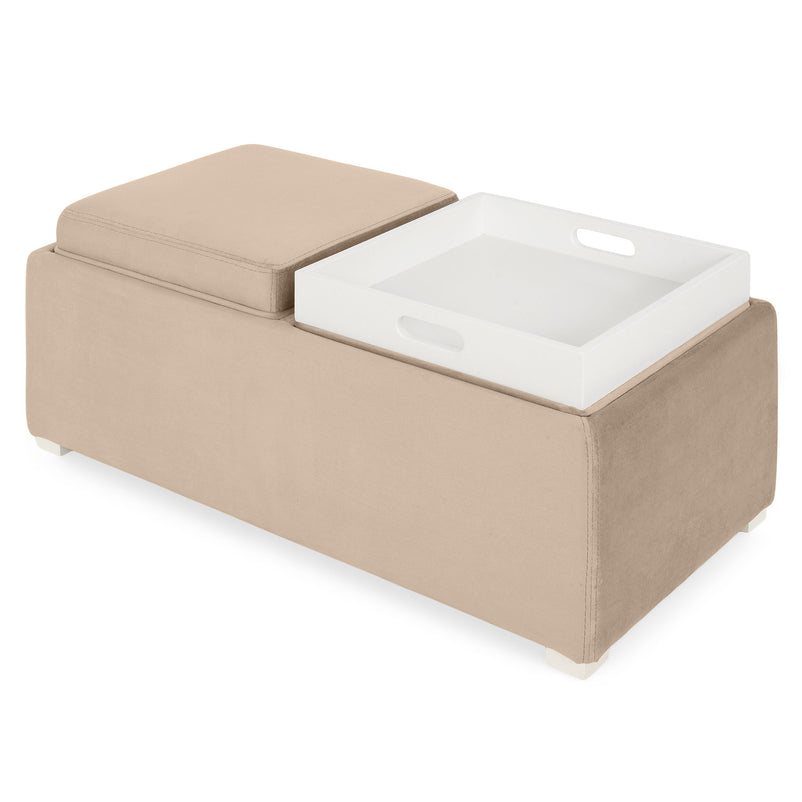 CUBIX Banchetă cu spațiu depozitare, stofă