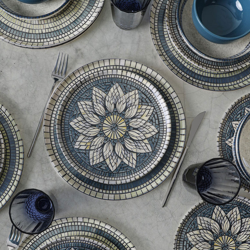 LUANA Set veselă 24 piese, gresie