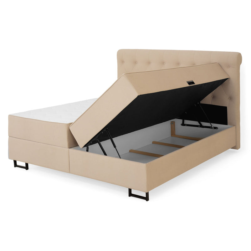 FIONA Pat tapițat, saltea și spatiu depozitare incluse - Articol resigilat