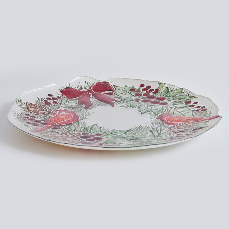 HOLLY Platou, sticlă, D.41cm