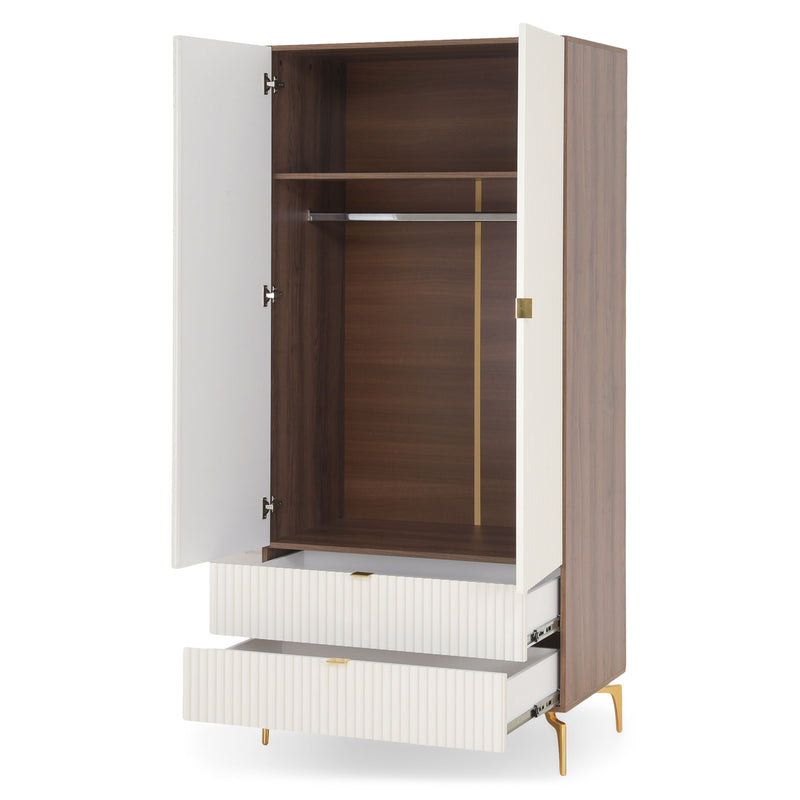 WAVE Dulap copii, 2 uși, 2 sertare