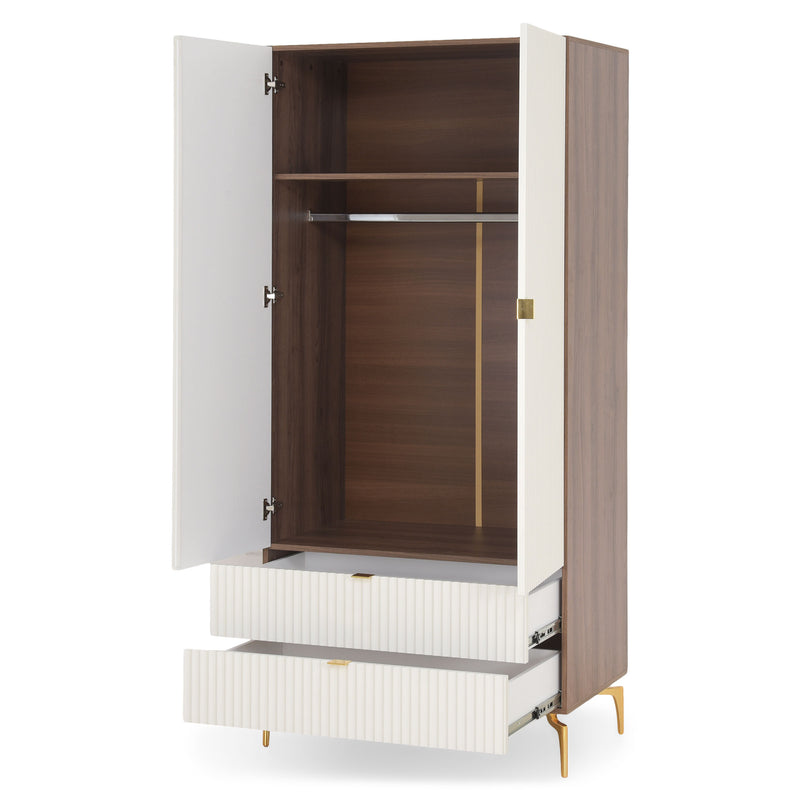 WAVE Dulap copii, 2 uși, 2 sertare