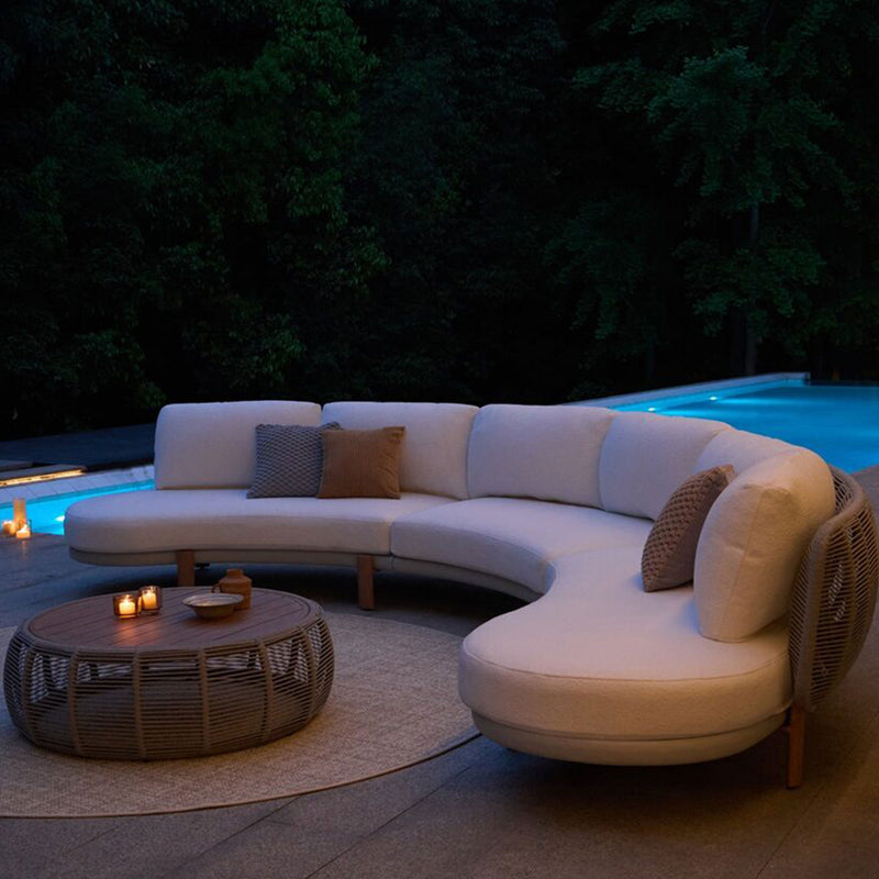 CIRCLE Set mobilier terasă/grăină, 2 canapele cu 1 braț, 1 canapea fără brațe, măsuță