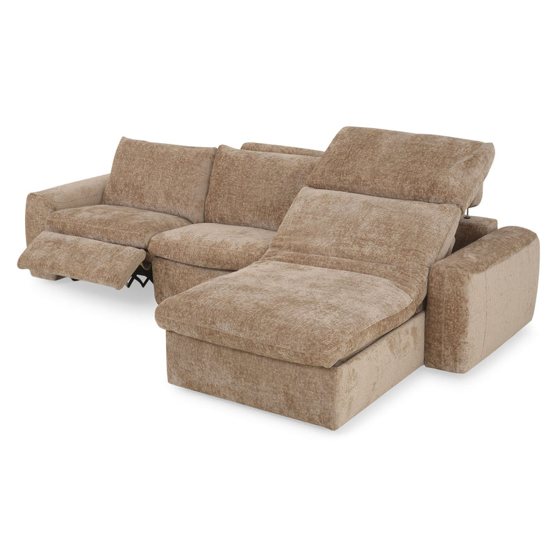 NEW JERSEY Colțar cu șezlong electric stânga/dreapta, 1 recliner electric, mecanism tetieră, USB, stofă