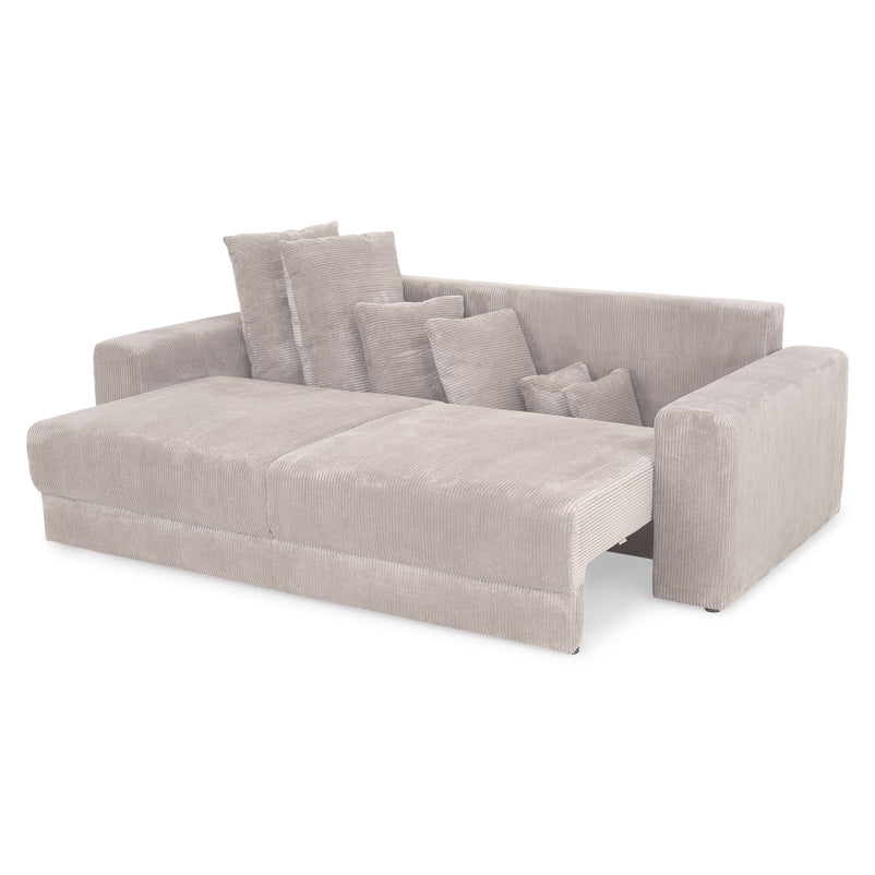 MELUN Canapea extensibilă, 3 locuri, ladă depozitare, stofă