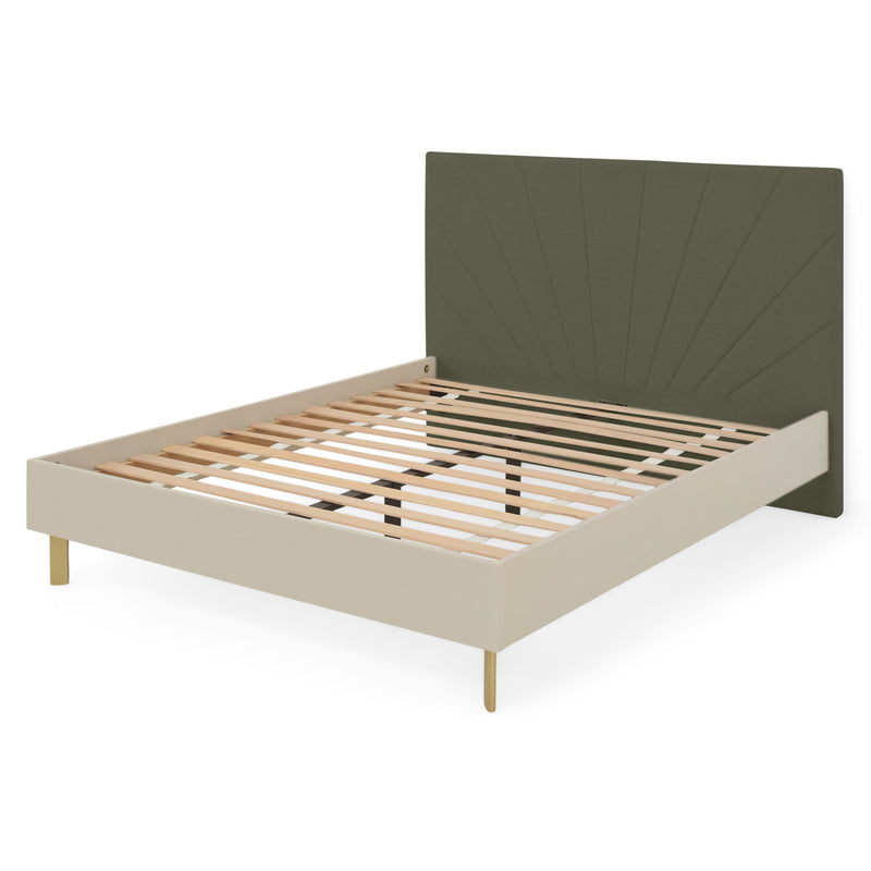 RING Pat cu tăblie tapițată 160x200cm, somieră inclusă