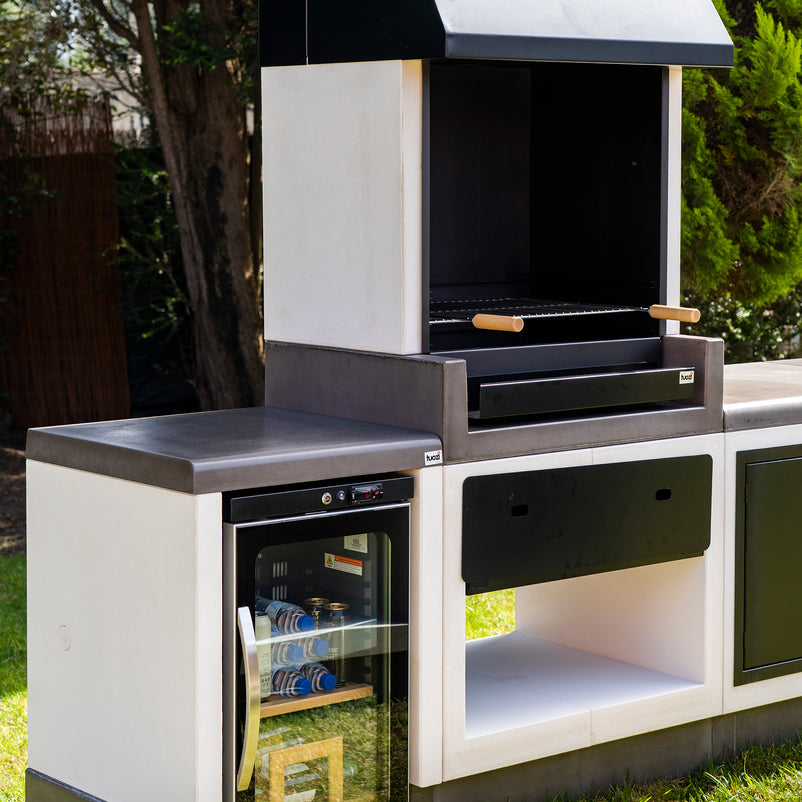 KITAWAY Corp grătar carbune/lemne cu coș fum