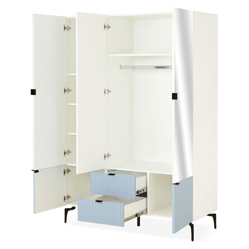 WAVE Dulap copii, 5 uși, 2 sertare