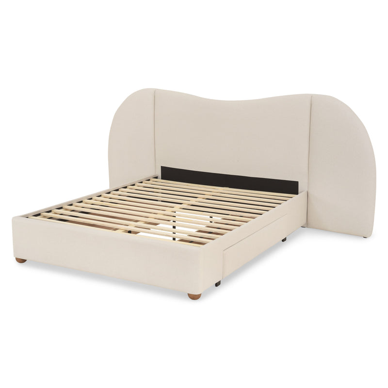 SOPHIE Pat tapițat, 160x200cm, somieră și sertare incluse