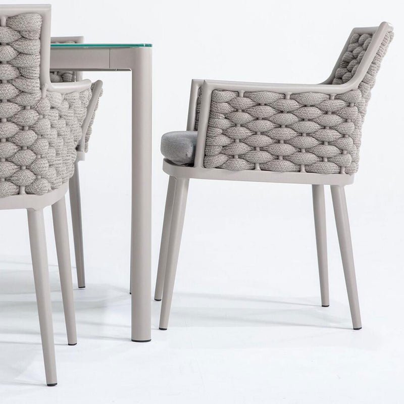 CALOOCAN Set mobilier terasă/grădină, 4 scaune și masă