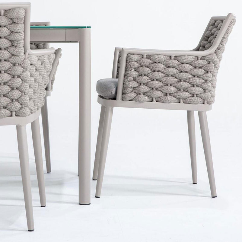 CALOOCAN Set mobilier terasă/grădină, 4 scaune și masă