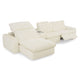 NEW JERSEY Colțar cu șezlong electric stânga/dreapta, 1 recliner electric, tetiere reglabile, USB, consolă depozitare, stofă