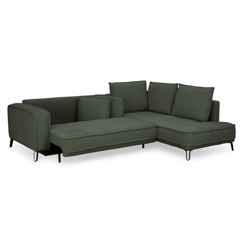 CHOLET Colțar extensibil, șezlong stânga/dreapta, ladă depozitare, stofă