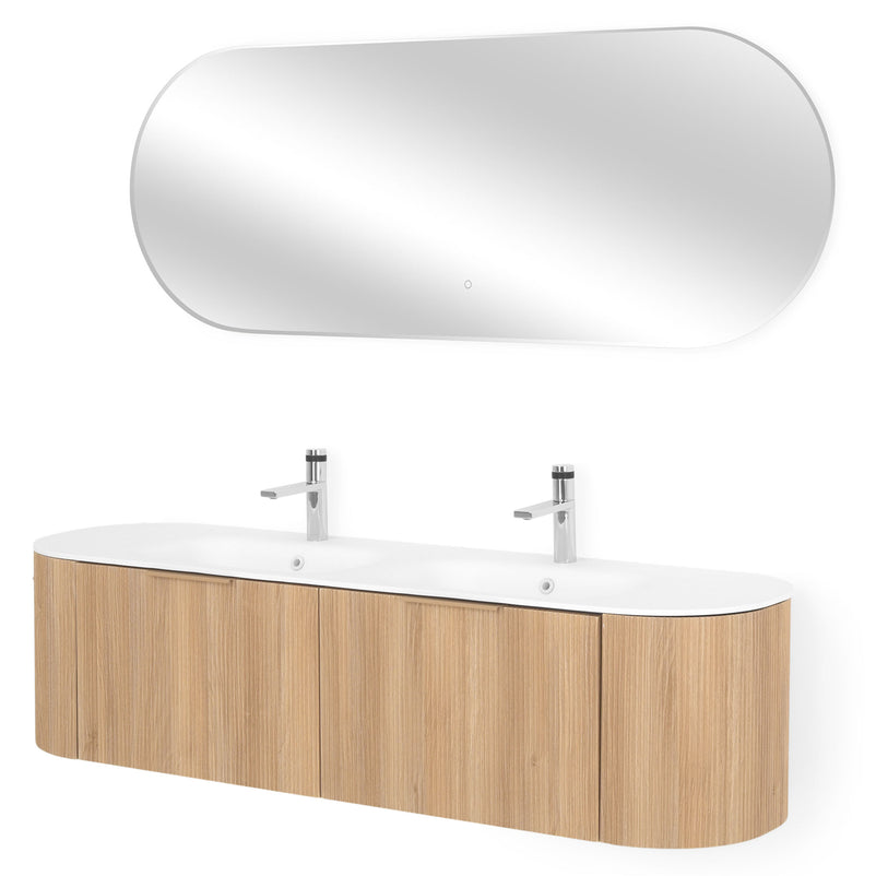 REA Set mobilier baie, mască lavoar, lavoar, oglindă