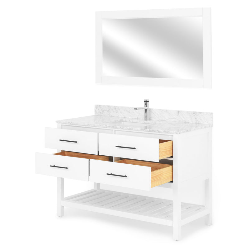 ALBYN Set mobilier baie, mască lavoar, lavoar, top, oglindă