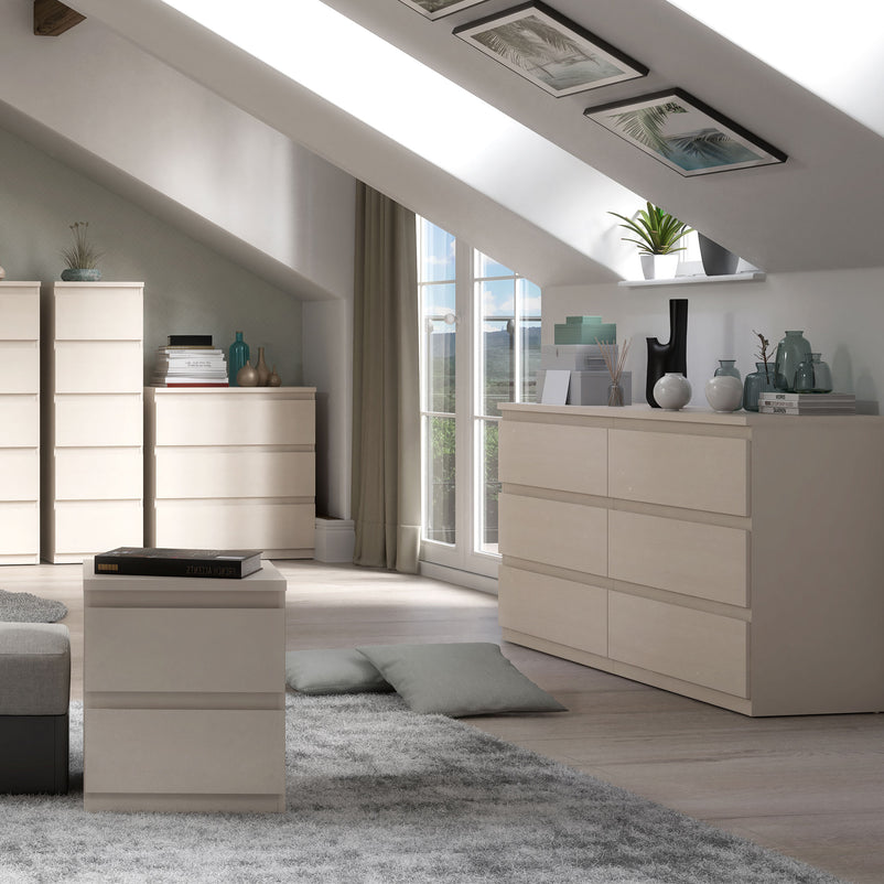 KASPAR Comodă 6 sertare