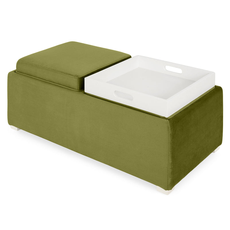 CUBIX Banchetă cu spațiu depozitare, stofă