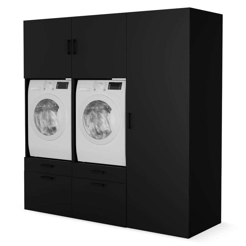 WASH&STORE Set mobilier baie, 5 piese dulapuri baie mașina spălat/uscător