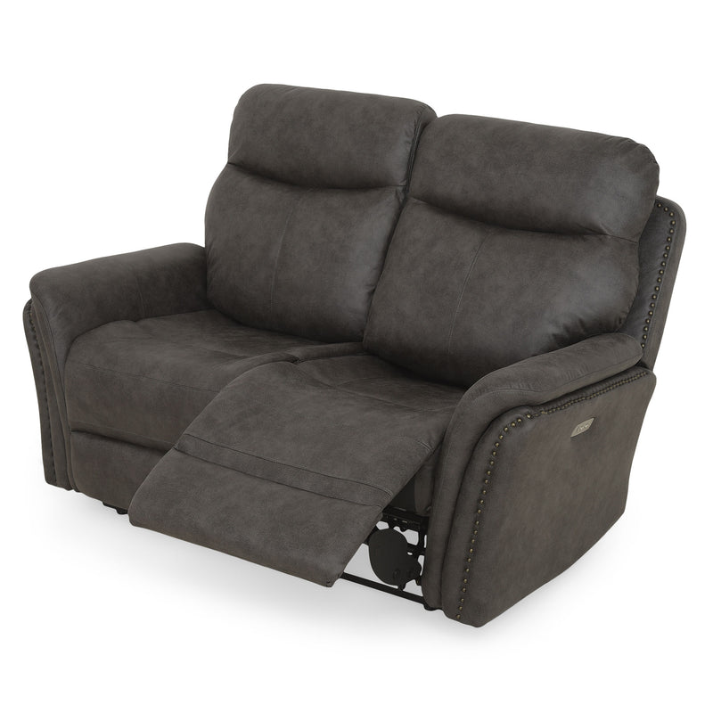 CROWSON Canapea 2 locuri, reclinere electrice, stofă