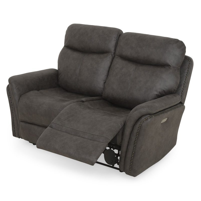 CROWSON Canapea 2 locuri, reclinere electrice, stofă