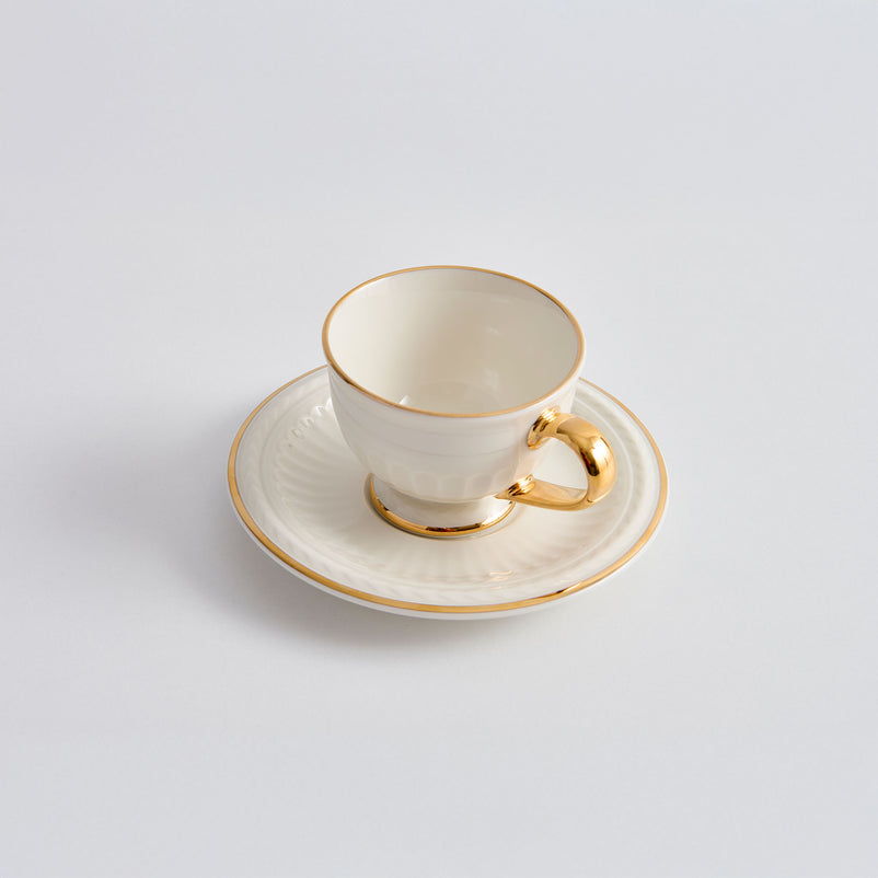 ATHENA Ceașcă cu farfurioară espresso, porțelan, 90ml