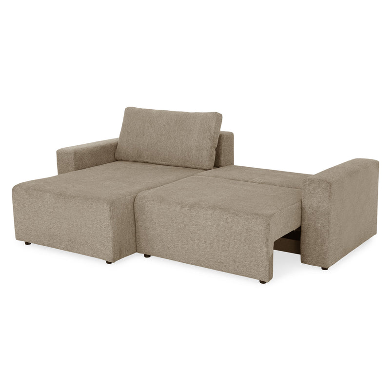 FRIDO Colțar extensibil, șezlong interschimbabil, ladă depozitare, stofă