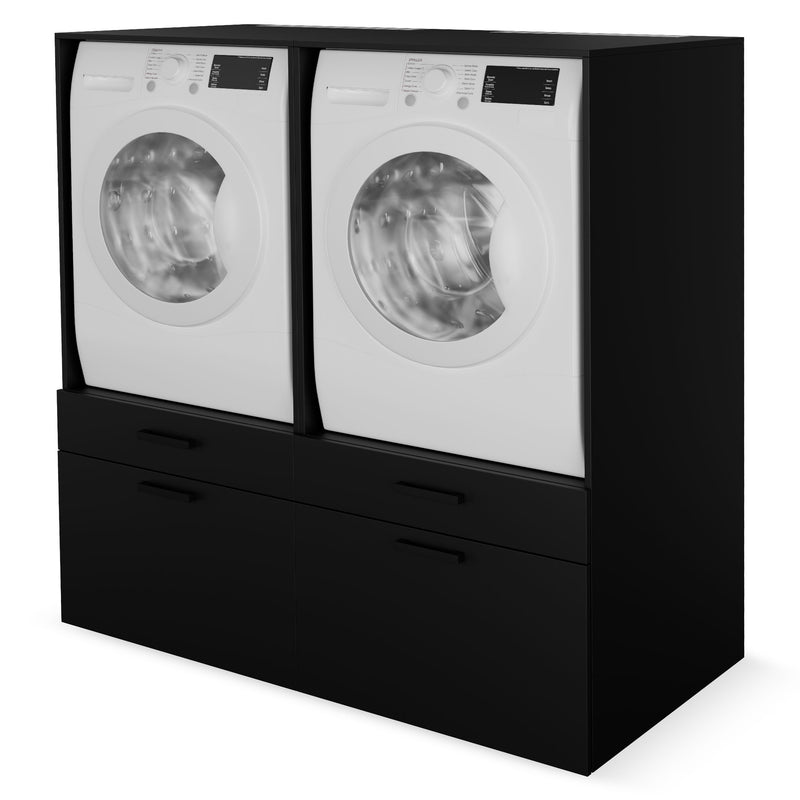 WASH&STORE Set mobilier baie, 2 dulapuri baie depozitat mașina spălat/uscător