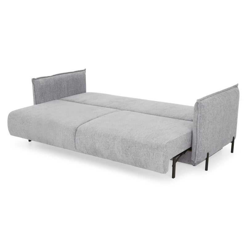 MOODY Canapea extensibilă, 3 locuri, ladă depozitare, stofă