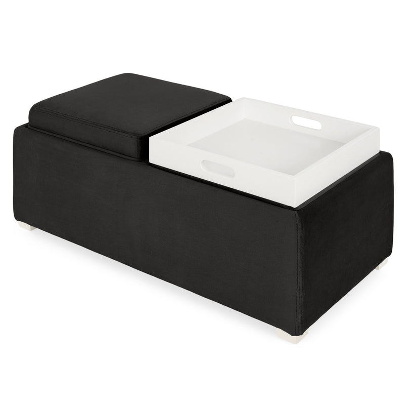 CUBIX Banchetă cu spațiu depozitare, stofă