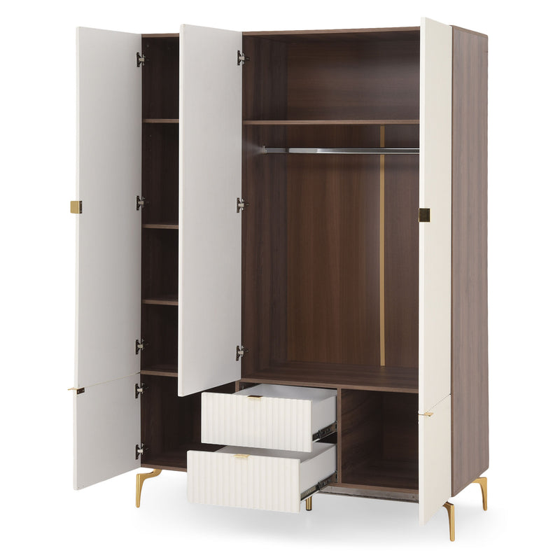 WAVE Dulap copii, 5 uși, 2 sertare