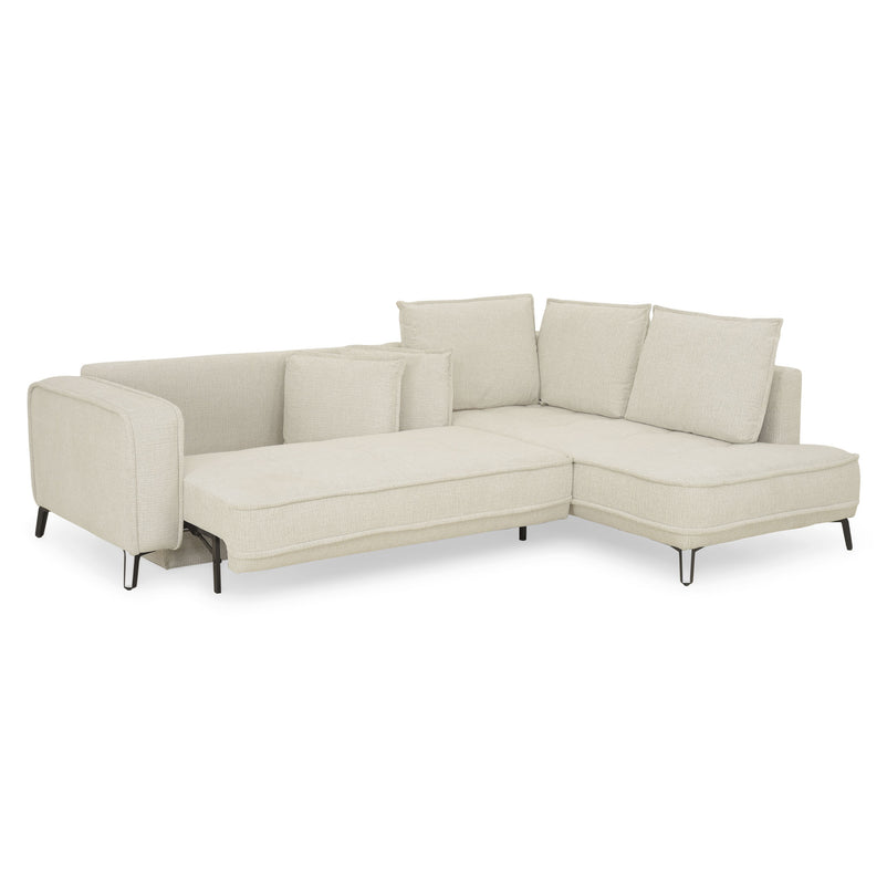 CHOLET Colțar extensibil, șezlong stânga/dreapta, ladă depozitare, stofă