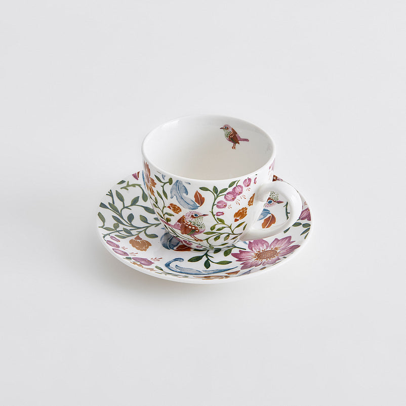 BOTANICAL Set 2 ceșcuțe și farfurioare, porțelan, 260ml