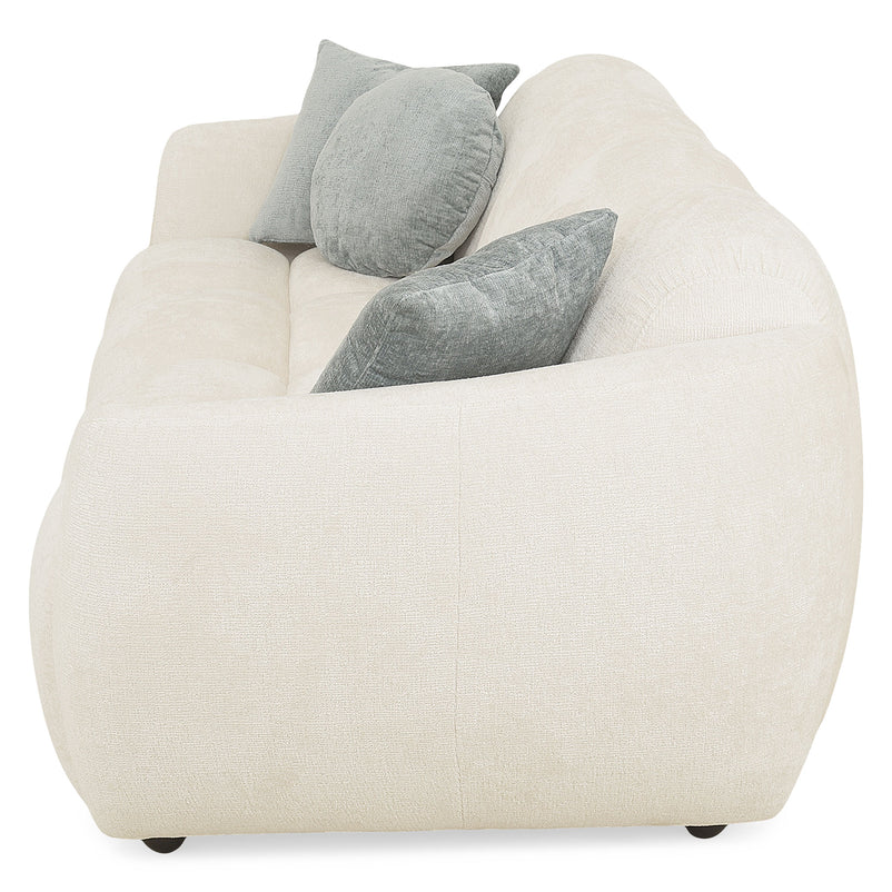 MALOME Canapea 3 locuri, 3 perne decor incluse, stofă