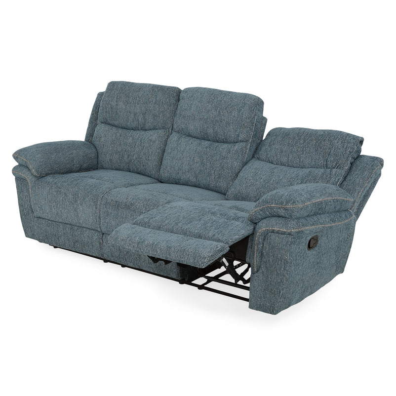 JERSEY Canapea 3 locuri, 2 reclinere manuale, stofă